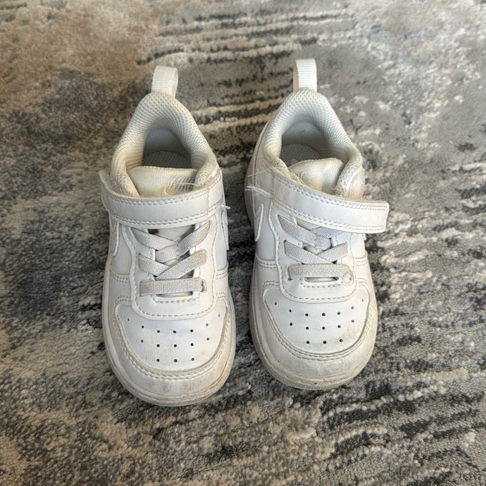 Nike Toddler Court Borough Low Recraft Shoes CD4 Triple White DV5458-106 US 6C